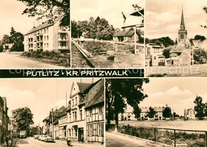 Putlitz Meyenburger Strasse Bad Blick vuem Wall Ernst Thaelmann Strasse Jahnstra