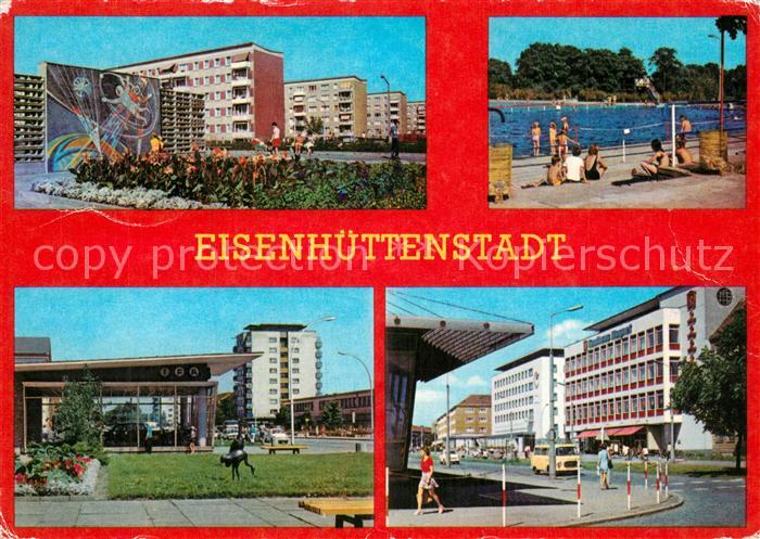 Eisenhuettenstadt 6. Wohnkomplex am Froebelring Schwimmbad Leninallee Strasse de