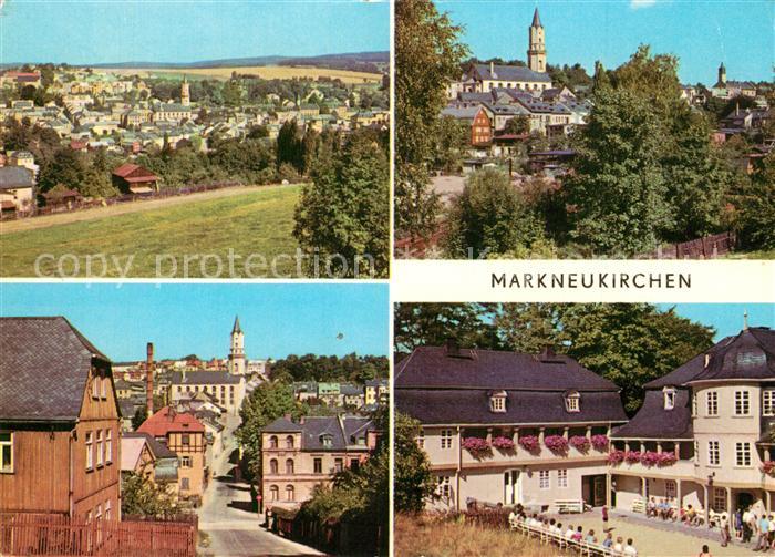 Markneukirchen Ortsansicht mit Kirche Musikinstrumenten Museum 18. Jhdt.