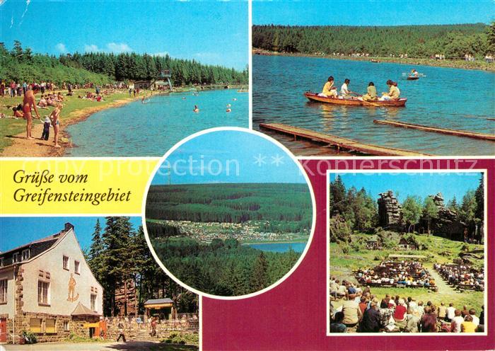 Greifensteine Erzgebirge Greifensteingebiet Freibad Stauweiher Berggaststaette G