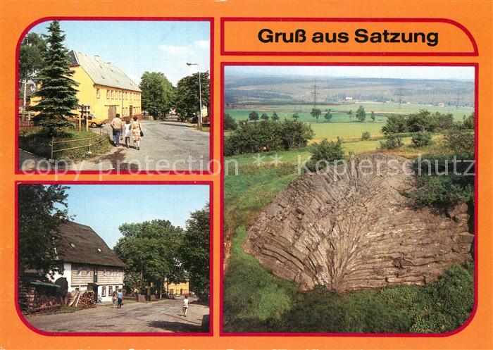 Satzung Uhligs Gasthof Dorfstrasse Basaltfaecher Natur Felsen