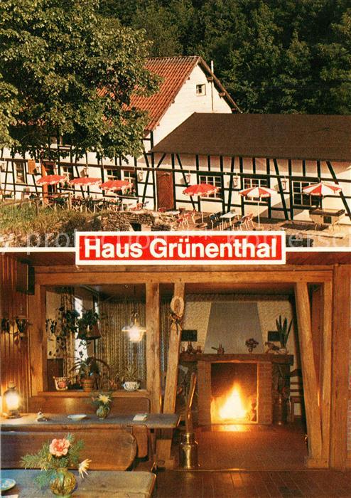 Monschau Restaurant Camping Haus Gruenenthal Kaminzimmer