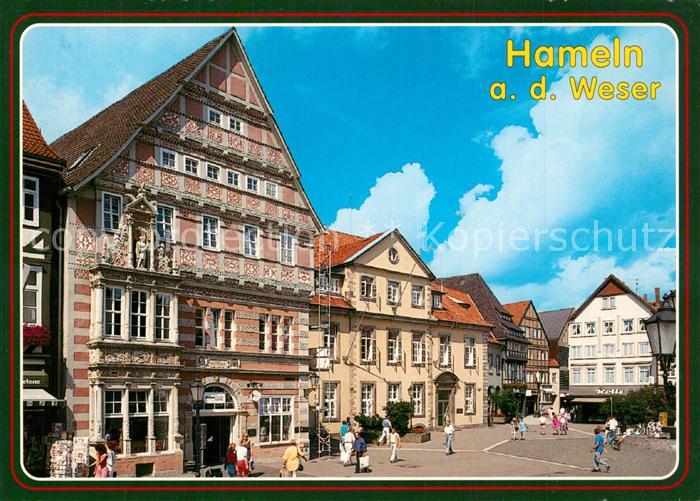 Hameln Weser Rattenfaengerstadt Pferdemarkt Altstadt Historische Haeuser