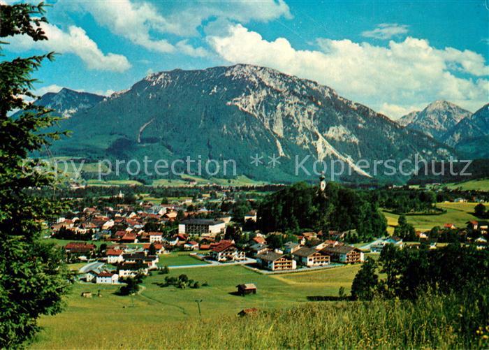 Ruhpolding Gesamtansicht mit Alpenpanorama Rauschberg Sonntagshorn Chiemgauer Al