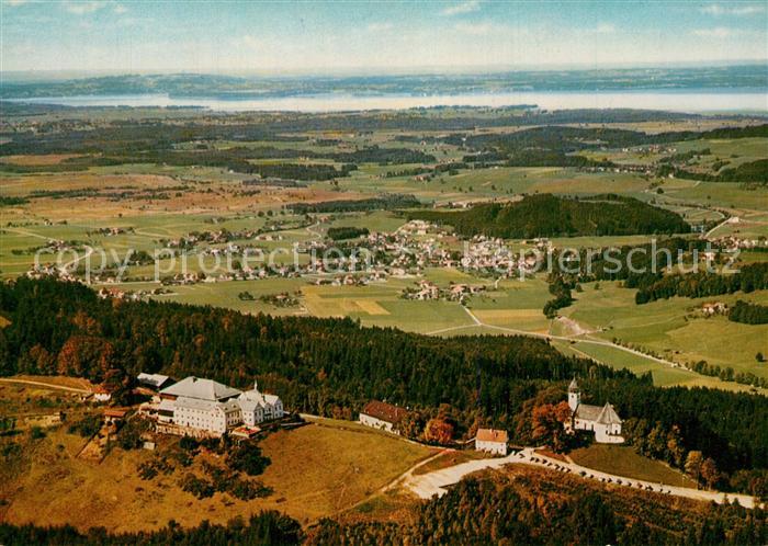 Maria Eck Kloster mit Wallfahrtskirche Fliegeraufnahme