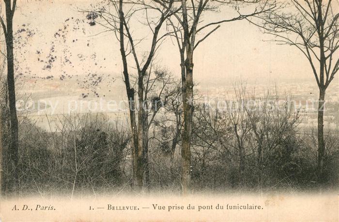 Bellevue Meudon Vue prise du pont du funiculaire