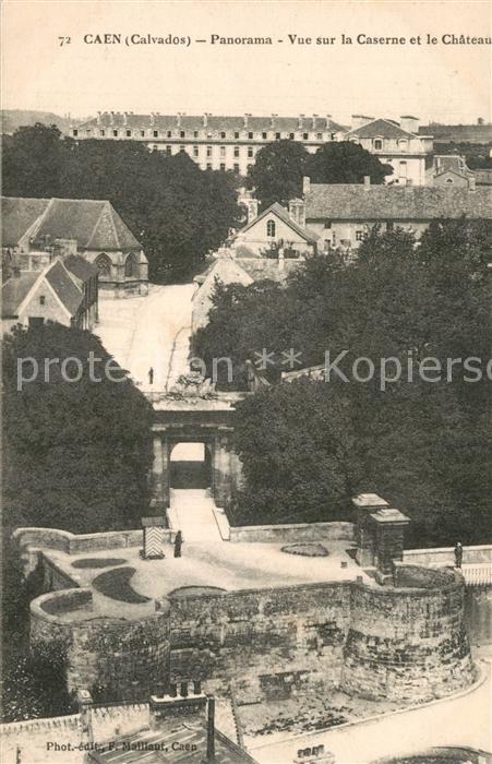 Caen Vue sur la Caserne et le Chateau