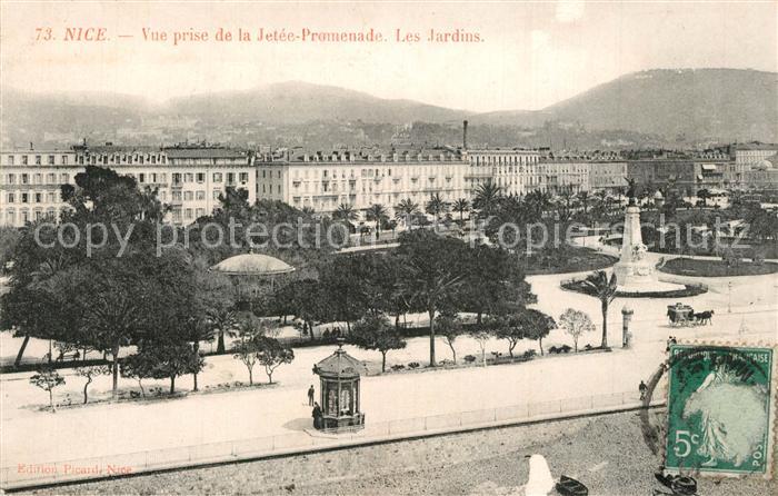 Nice Alpes Maritimes Vue prise de la Jet?e Promenade Jardins