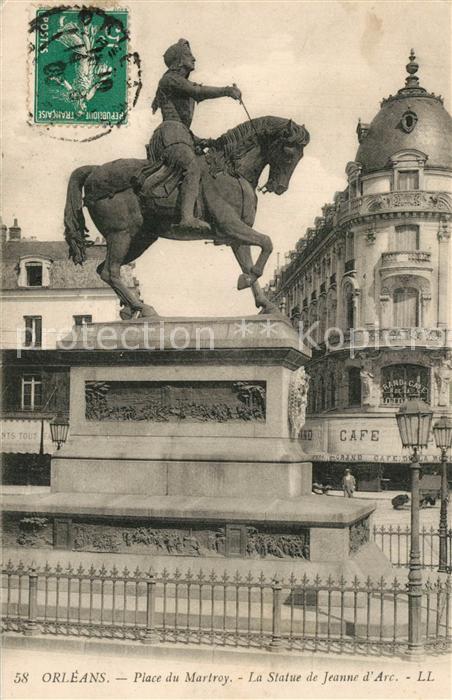 Orleans Loiret Place du Martroy Statue de Jeanne d`Arc