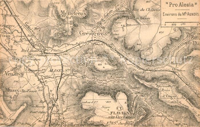 Alesia(Roman War) Alise-Sainte-Reine Landkarte