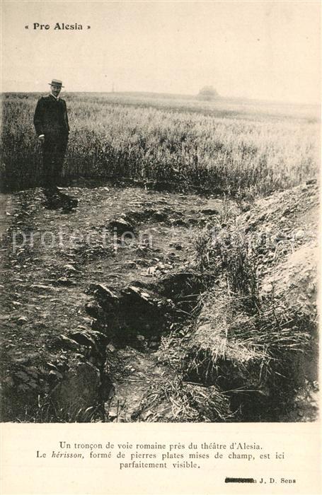 Alesia(Roman War) Alise-Sainte-Reine Un troncon de voie romaine