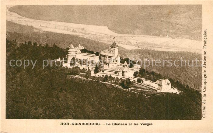 Hohkoenigsburg Haut-Koenigsbourg Fliegeraufnahme Chateau Vosges