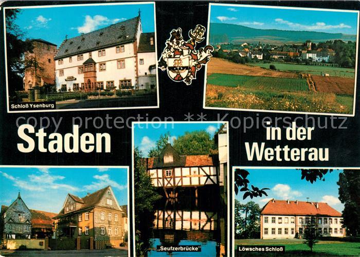 Staden Hessen Schlo? Ysenburg Seufzerbr?cke L?wsches Schloss