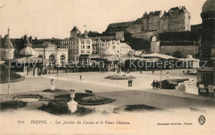 Dieppe 76 Les Jardins du Casino et le vieux Chateau