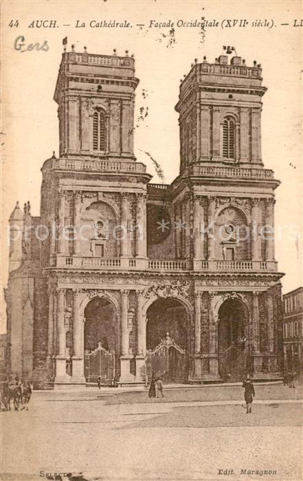 Auch Gers Cathedrale facade occidental XVIIe siècle