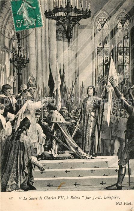 Reims Champagne Ardenne Le Sacre de Charles VII par J.E. Lenepveu