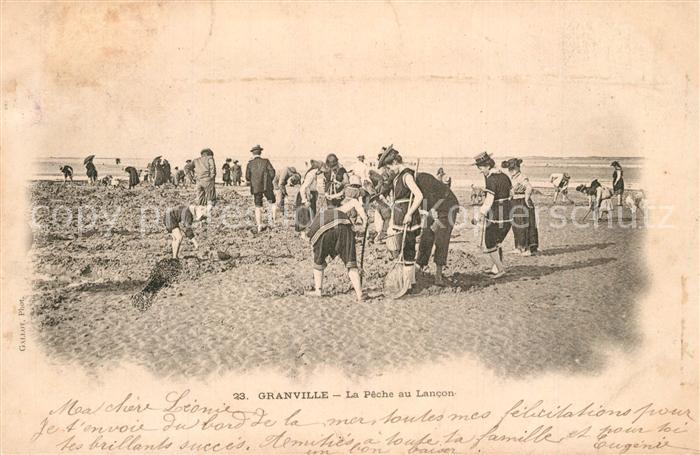 Granville Manche La Pêche au Lancon