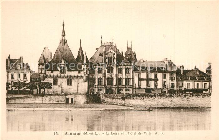 Saumur La Loire et l Hôtel de Ville