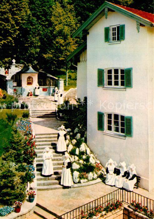 Bad Adelholzen Oberbayern Aufgang zur Primusquelle Nonnen