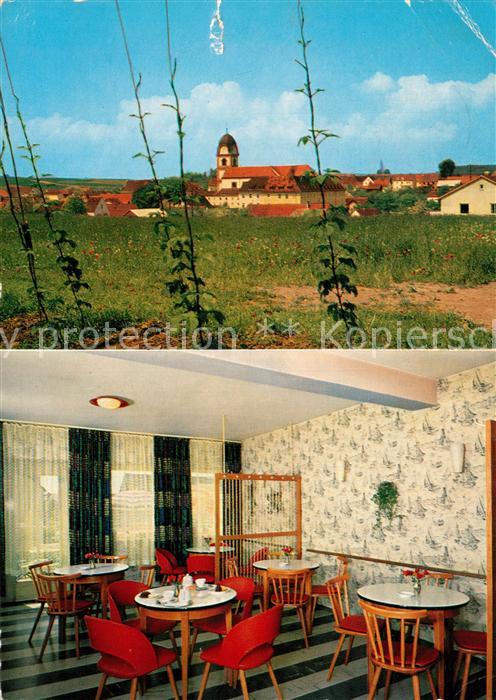 Rohr Niederbayern Cafe Zeitler Ortsansicht mit Kirche