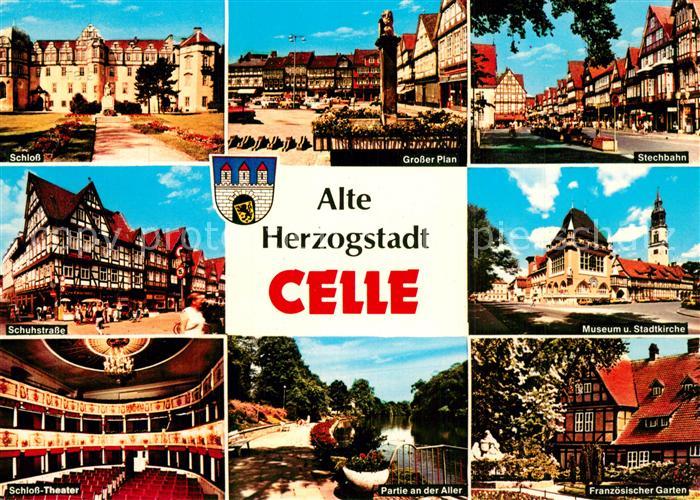 Celle Niedersachsen Schloss Grosser Plan Brunnen Stechbahn Schuhstrasse Museum S