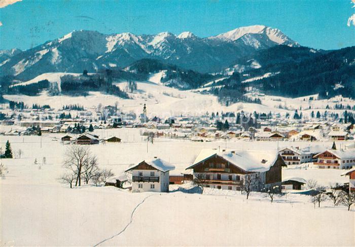 Inzell Winterpanorama mit Hochfelln Chiemgauer Alpen