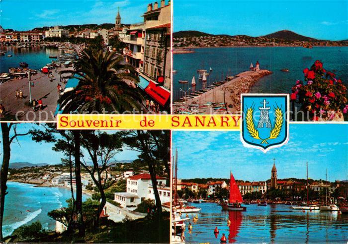 Sanary-sur-Mer Partie am Hafen Kuestenpanorama