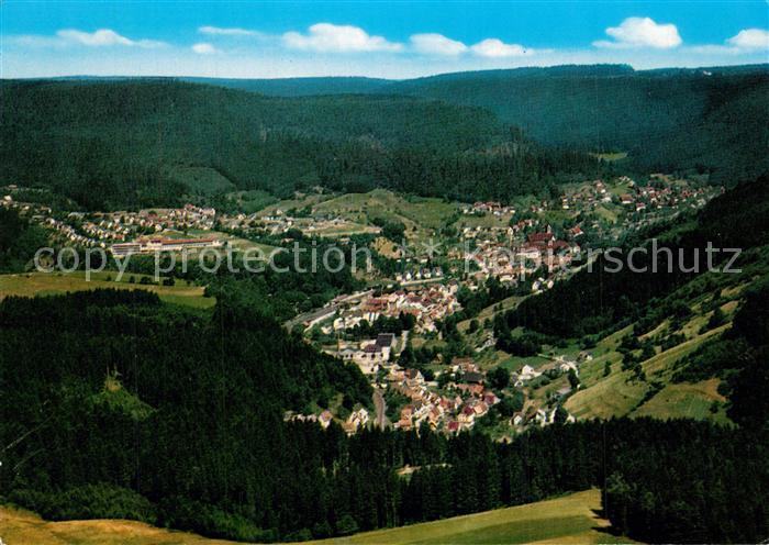 Alpirsbach Panorama Kur- und Klosterstadt im Schwarzwald Fliegeraufnahme