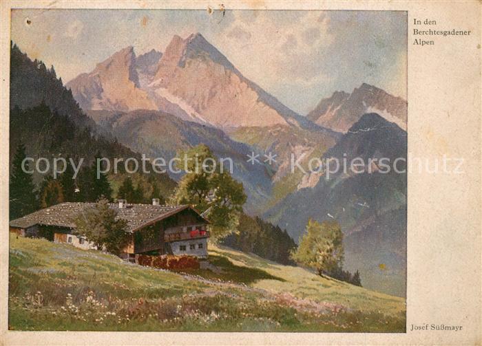 Berchtesgaden Berchtesgadener Alpen Bergbauer Wiechmann Bildkarten Kunst fuer al