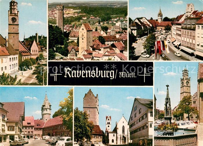 Ravensburg Wuerttemberg Teilansichten Altstadt Stadttuerme