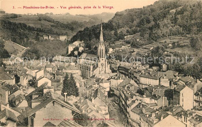 Plombieres-les-Bains Vosges Vue generale prise de la Vierge