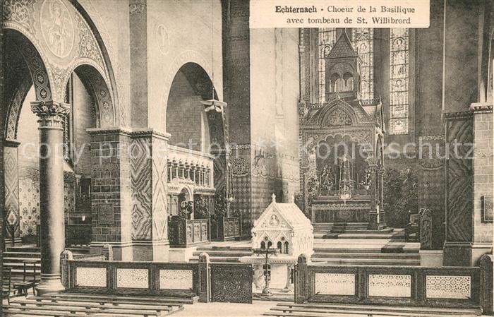 Echternach Choeur de la Basilique avec tombeau de St Willibrord