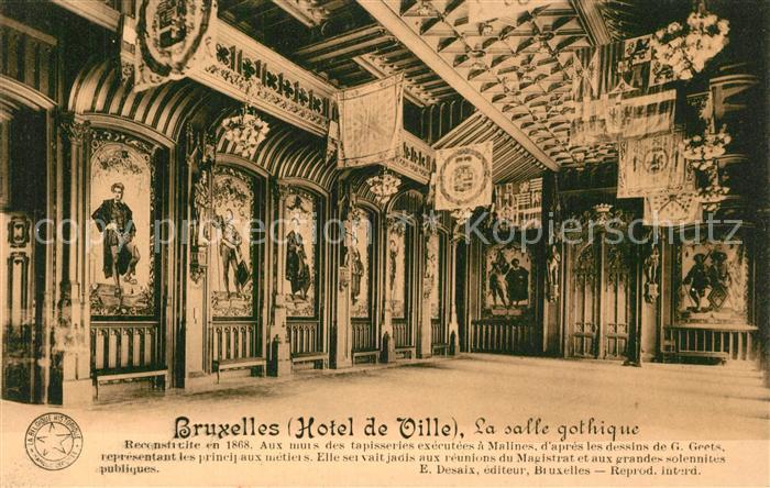 Bruxelles Bruessel Hotel de Ville La salle gothique