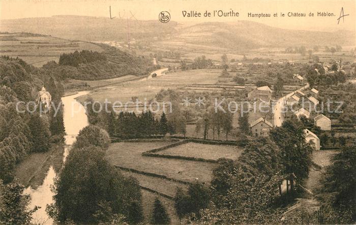 Ourthe Vallee de l’Ourthe Hampteau et le Chateau de Meblon