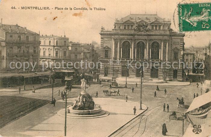 Montpellier Herault Place de la Comedie le Theatre