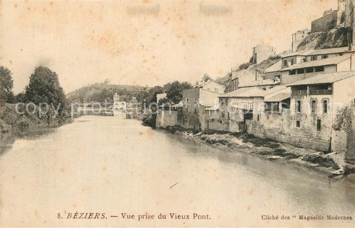 Beziers Vue prise du Vieux Pont