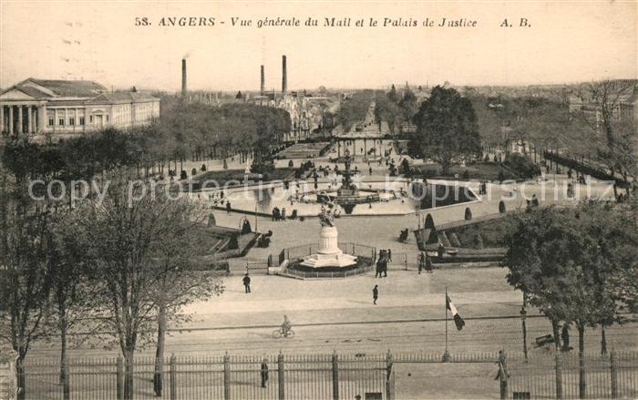 Angers Vue generale du Mail et le Palais de Justice