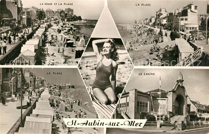 Saint-Aubin-sur-Mer Calvados La Digue et la Plage Le Casino