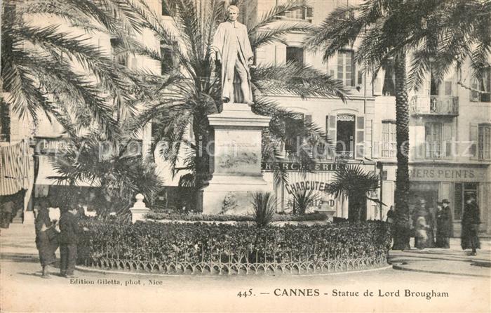 Cannes Alpes-Maritimes Statue de Lord Brougham
