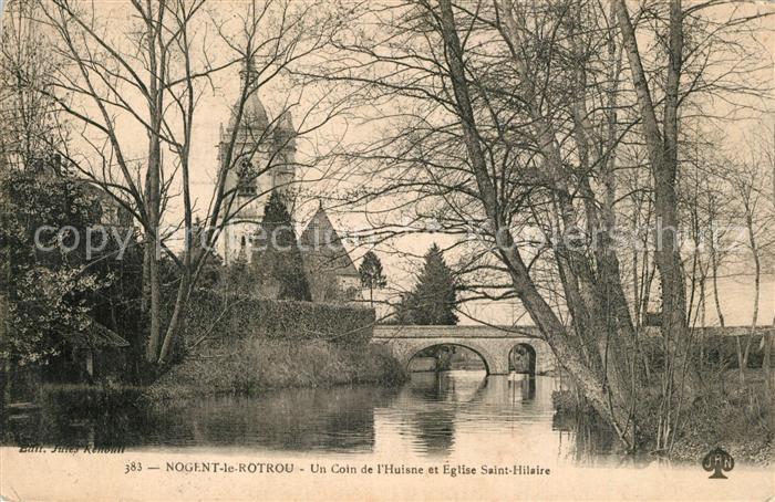 Nogent-le-Rotrou Un Coin de l’Huisne et Eglise Saint Hilaire