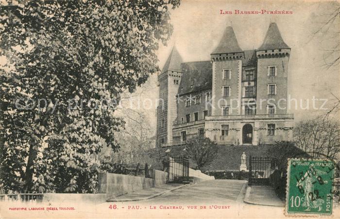 Pau 64 Le Chateau vue de l'Ouest