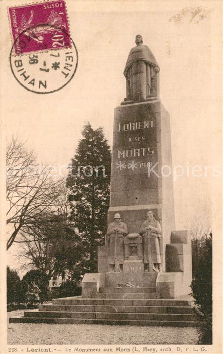 Lorient Morbihan Bretagne Le Monument aux Morts