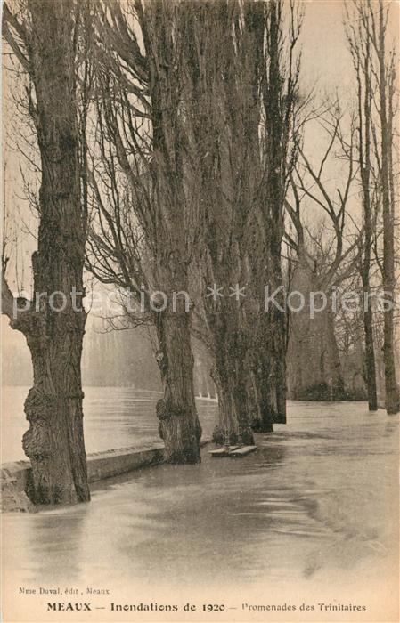Meaux Seine et Marne Inondations de 1920 Promenades des Trin