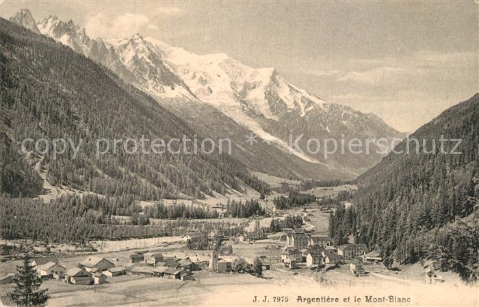 Argentiere Haute-Savoie et le Mont Blanc