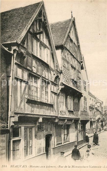 Beauvais 60 Maisons aux faiences Rue de la Manufact
