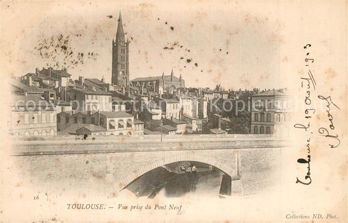 Toulouse Haute-Garonne Vue prise du Pont Neuf