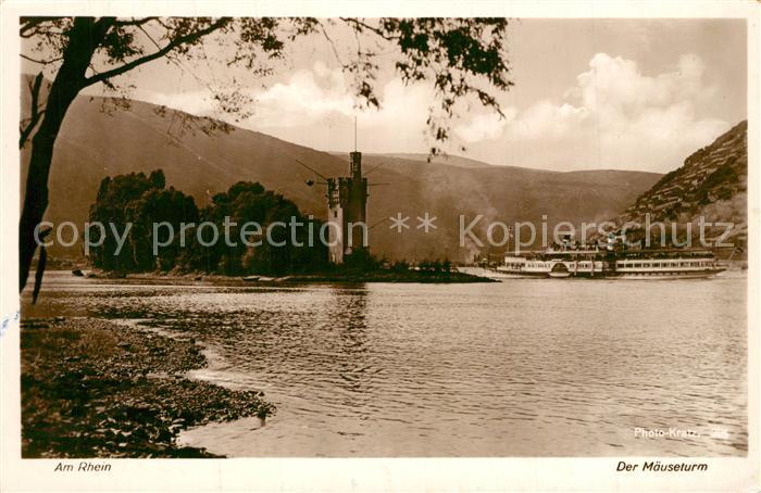 Foto Kratz Nr. 384 M?useturm Dampfer