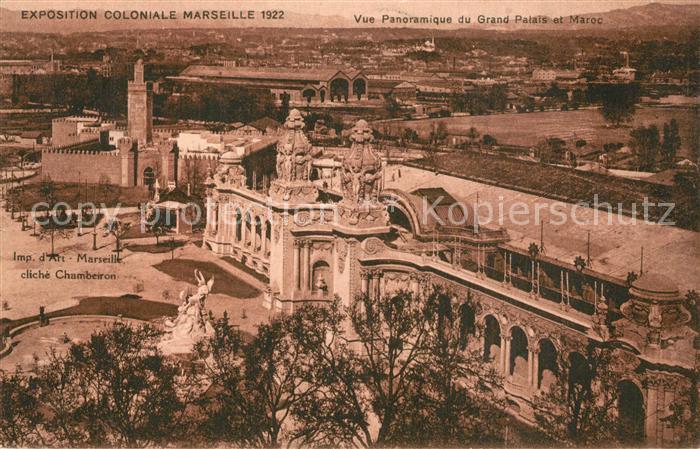 Exposition Coloniale Marseille 1922  Grand Palais et Maroc
