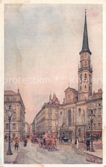 Wien Michaelerkirche Erwin Pendl Kuenstlerkarte Nr. 431-4