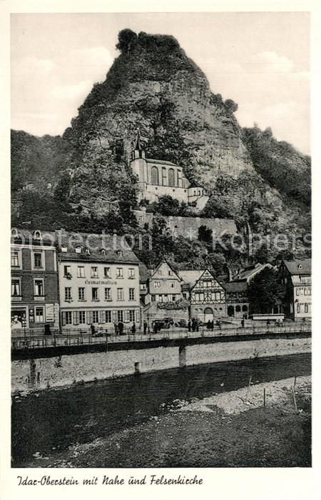 Idar-Oberstein Partie an der Nahe Blick zur Felsenkirche